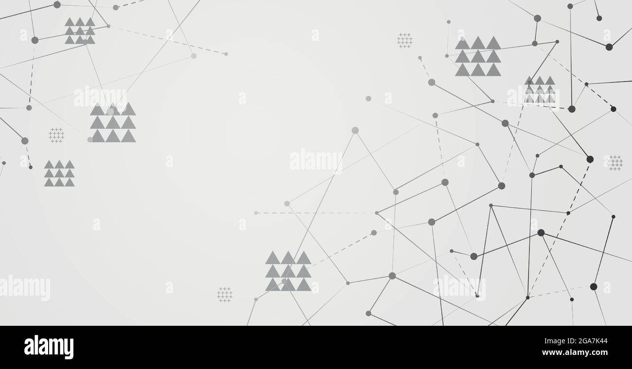 Abstract white background with lines and circles - Vector illustration ...