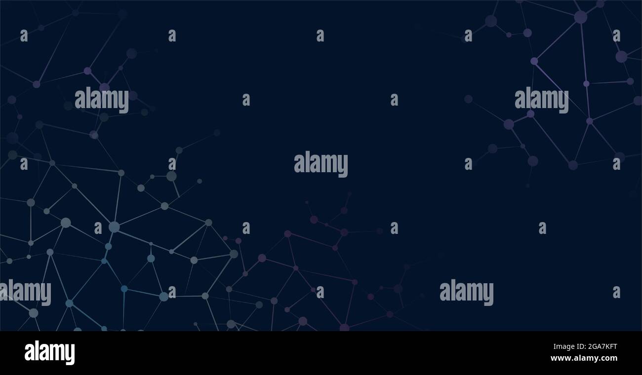Abstract blue lines and dots background - Vector illustration Stock ...