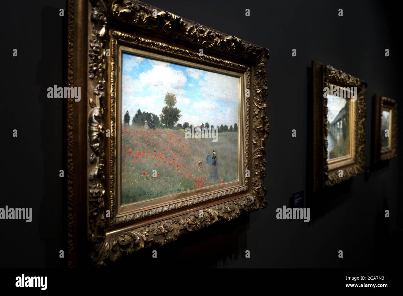 Claude Monet artwork displayed at the Orsay Museum, in Paris Stock Photo