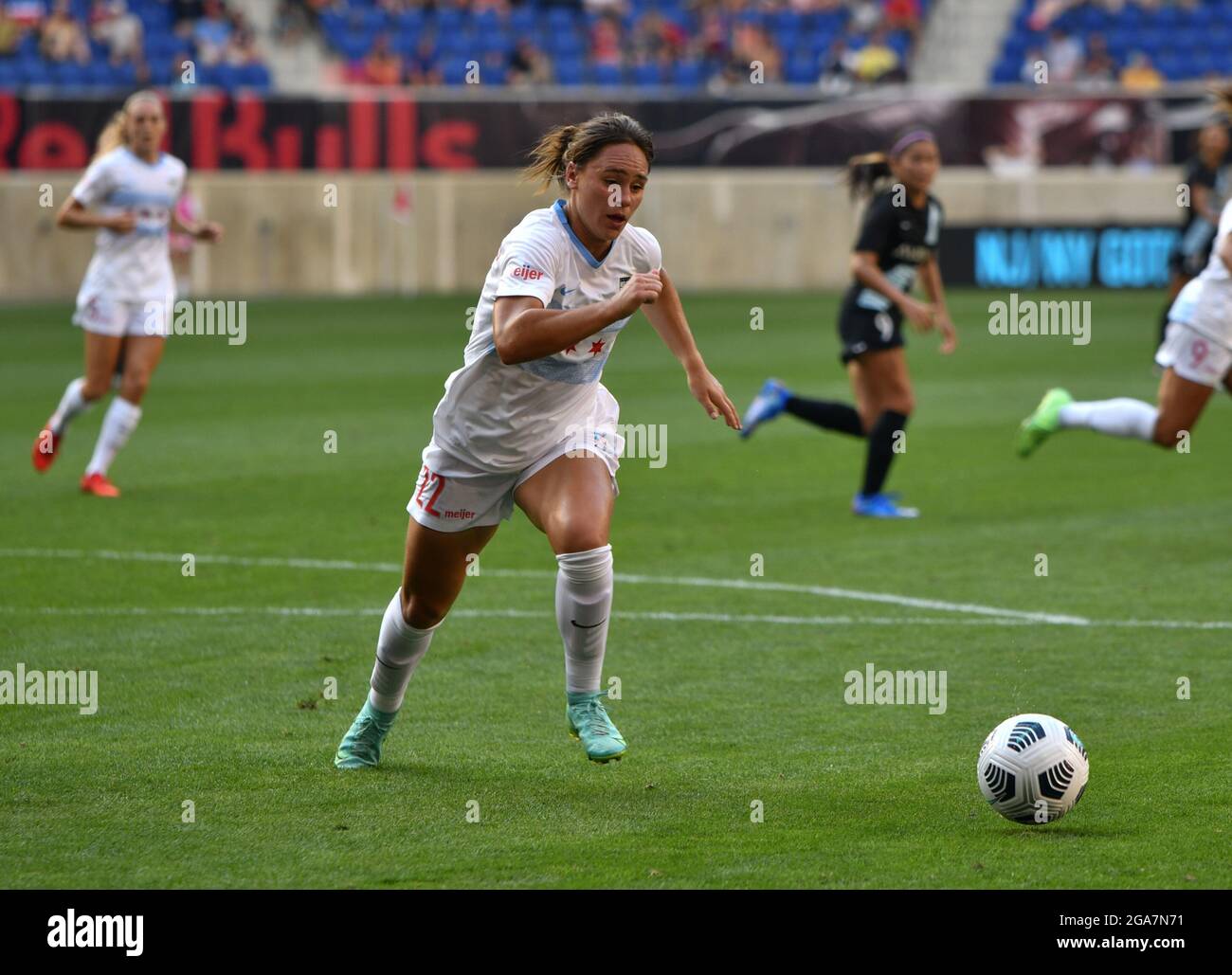 Bianca St. (22 Chicago Red Stars) in action during the National Women's Soccer League