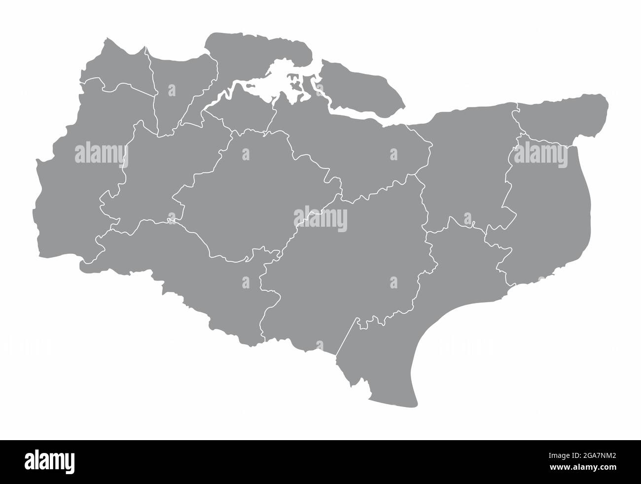 Kent County Council Boundary Map Kent County Administrative Map Isolated On White Background, England Stock  Vector Image & Art - Alamy