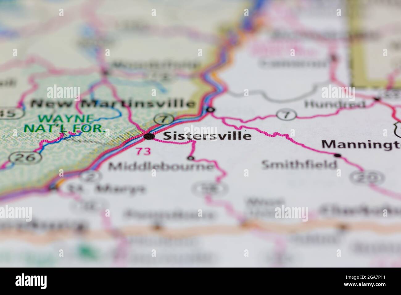 Map of sistersville hi-res stock photography and images - Alamy