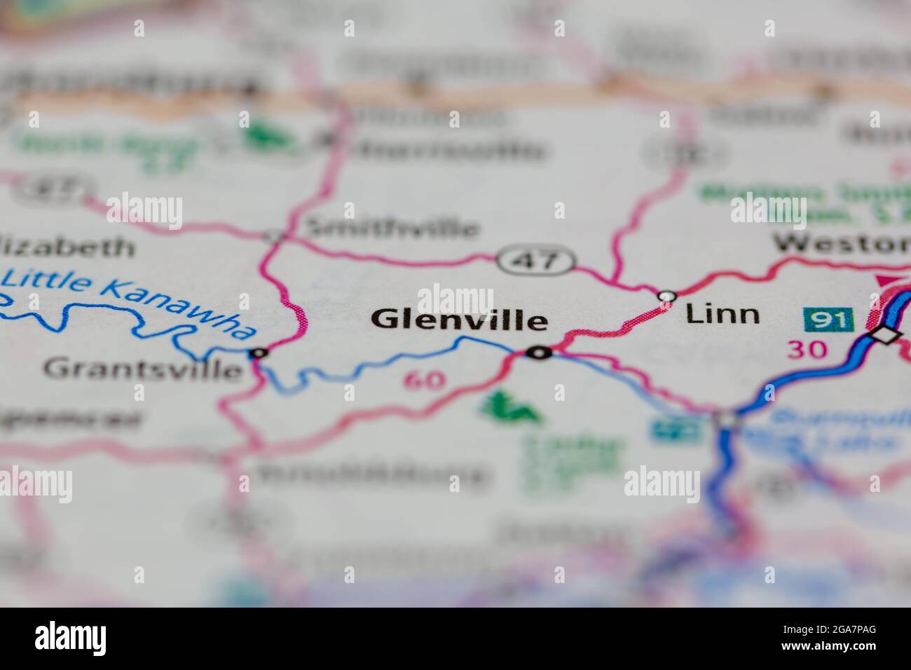 Glenville virginia map hires stock photography and images Alamy