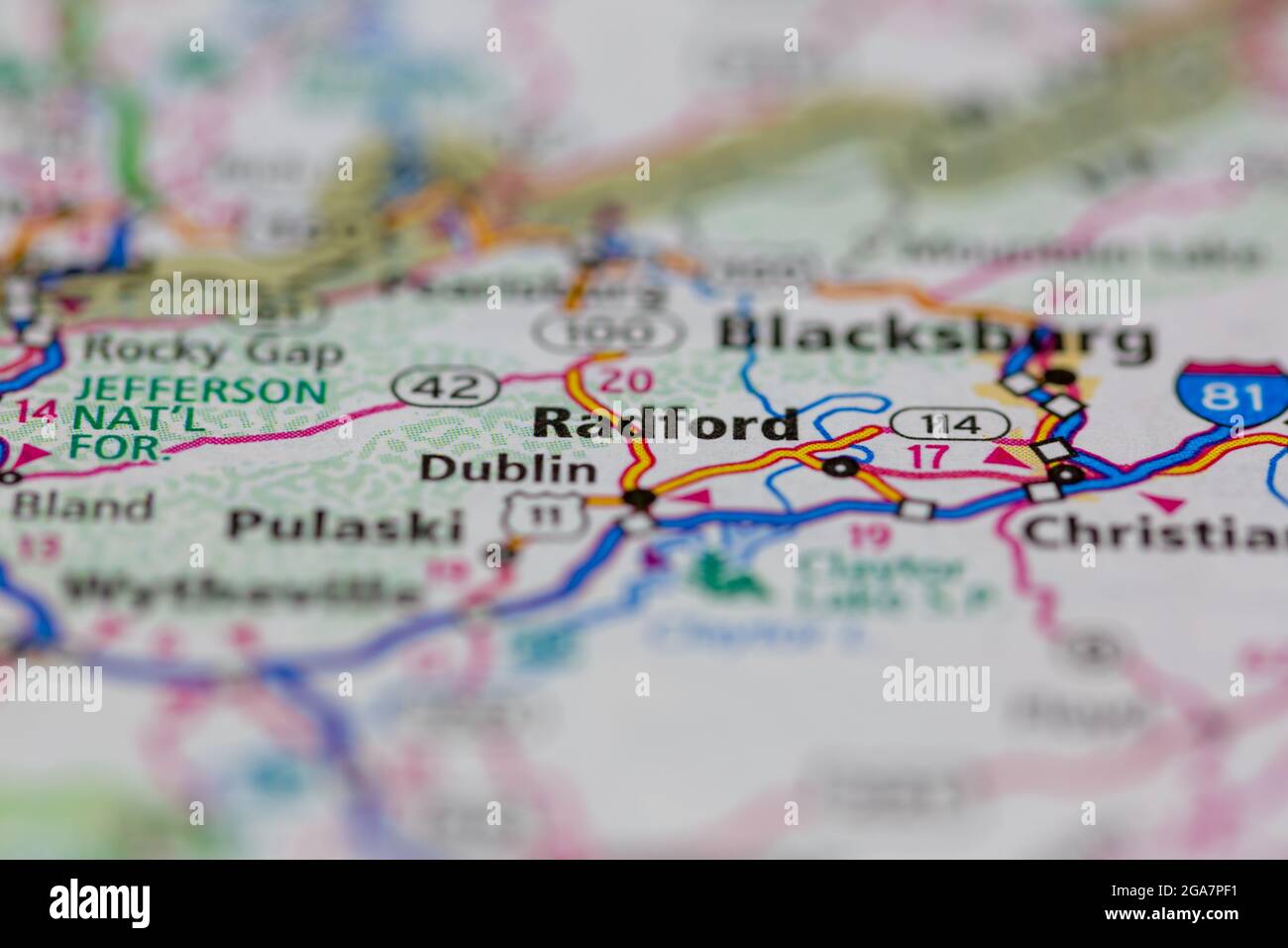 Radford virginia map hires stock photography and images Alamy