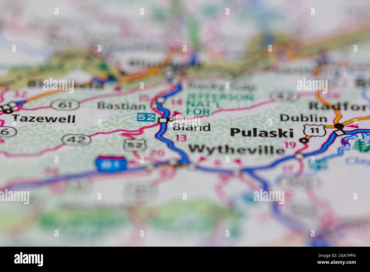 Map of bland virginia hires stock photography and images Alamy