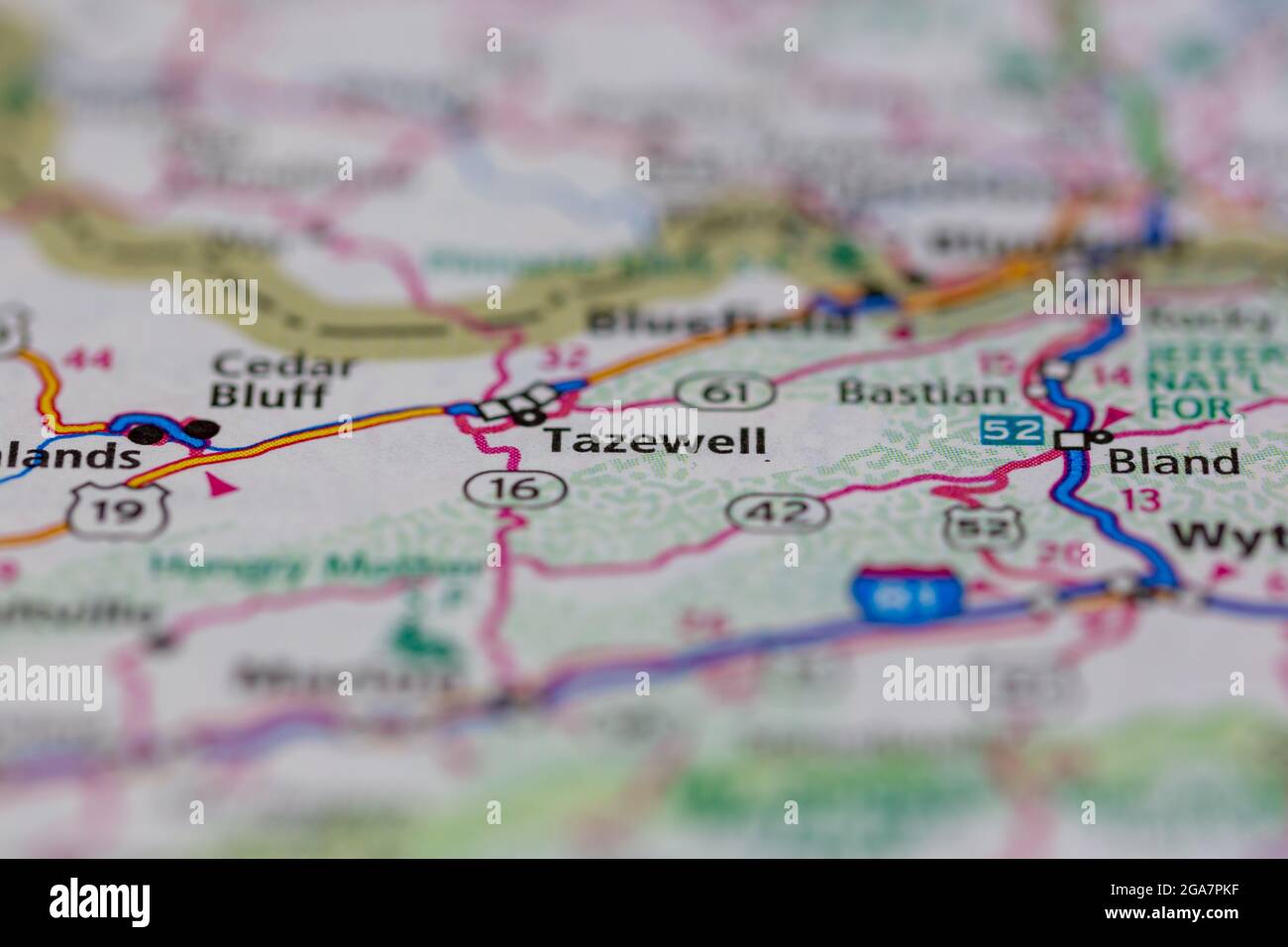 Map of tazewell virginia hi-res stock photography and images - Alamy