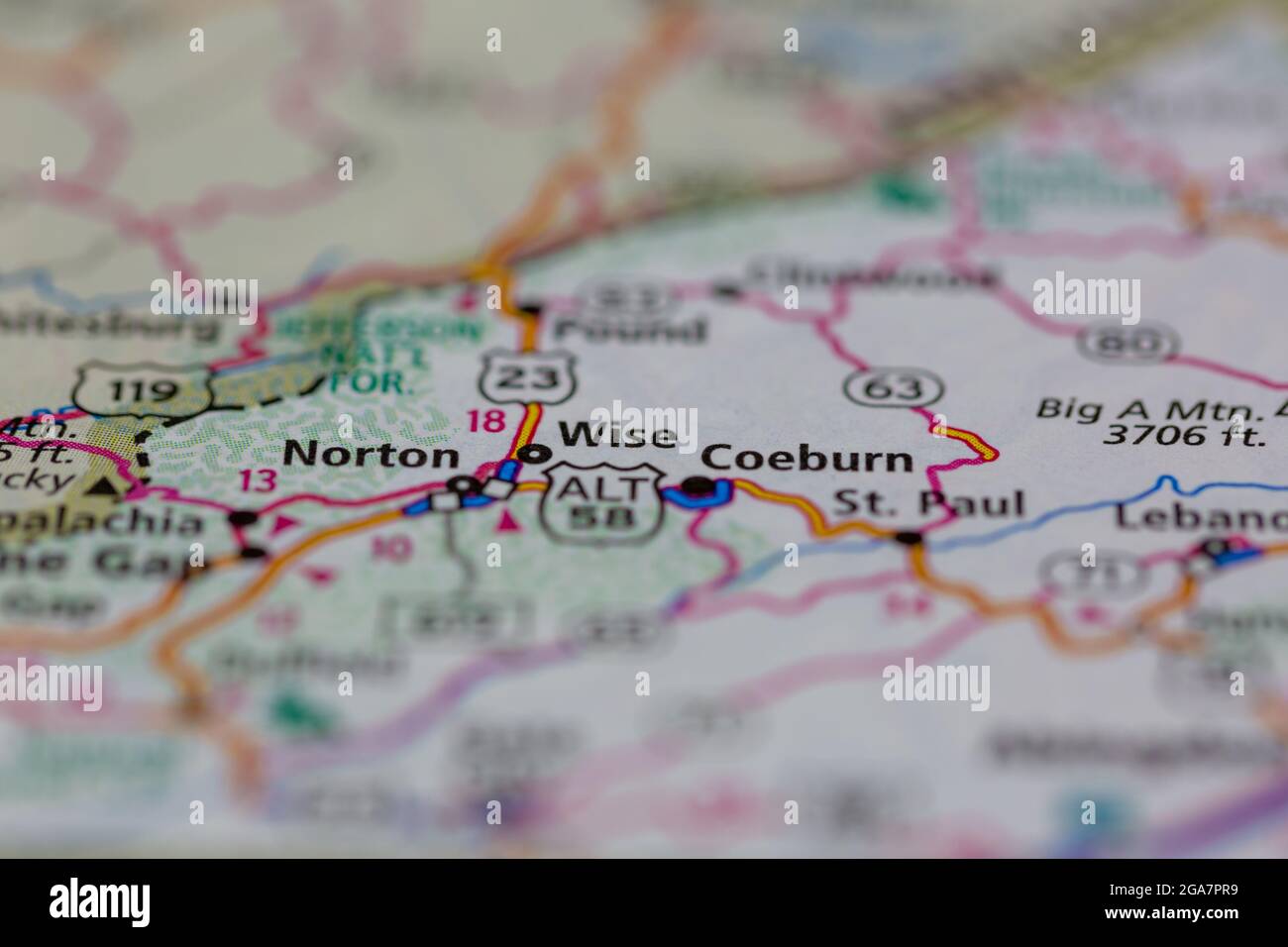 Wise virginia on a map hires stock photography and images Alamy