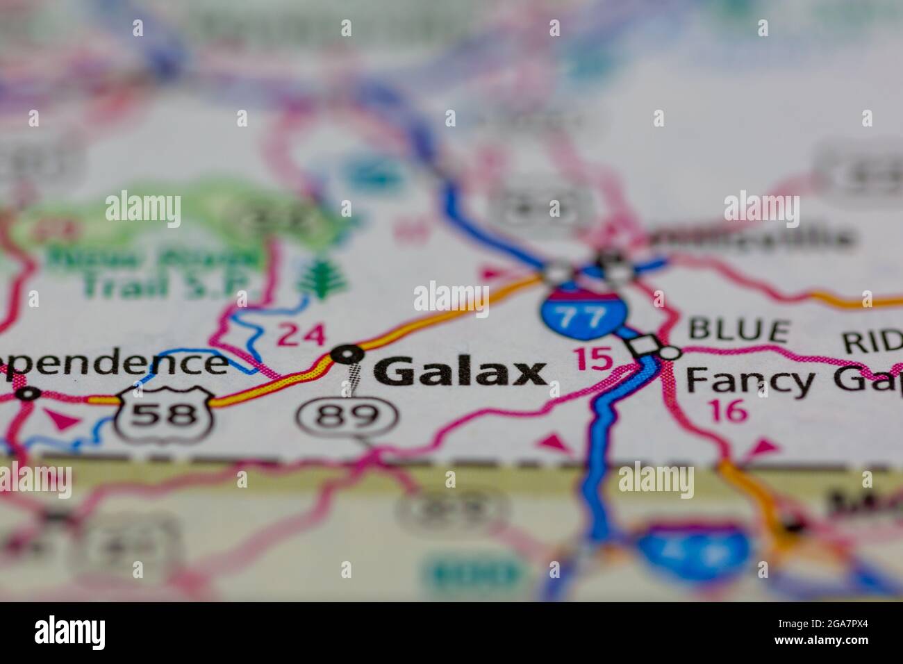 Galax Virginia Map