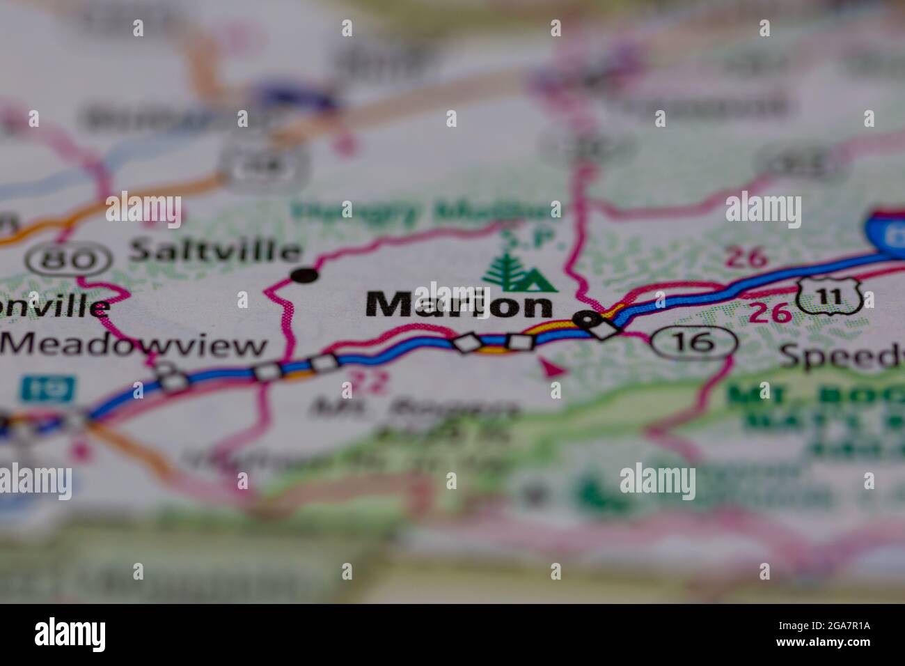 Marion virginia on a map hires stock photography and images Alamy