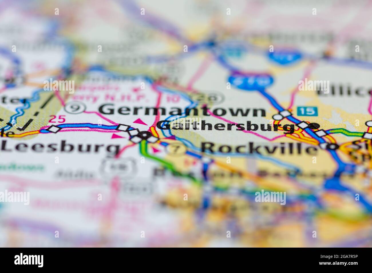 Map of gaithersburg virginia hi-res stock photography and images - Alamy