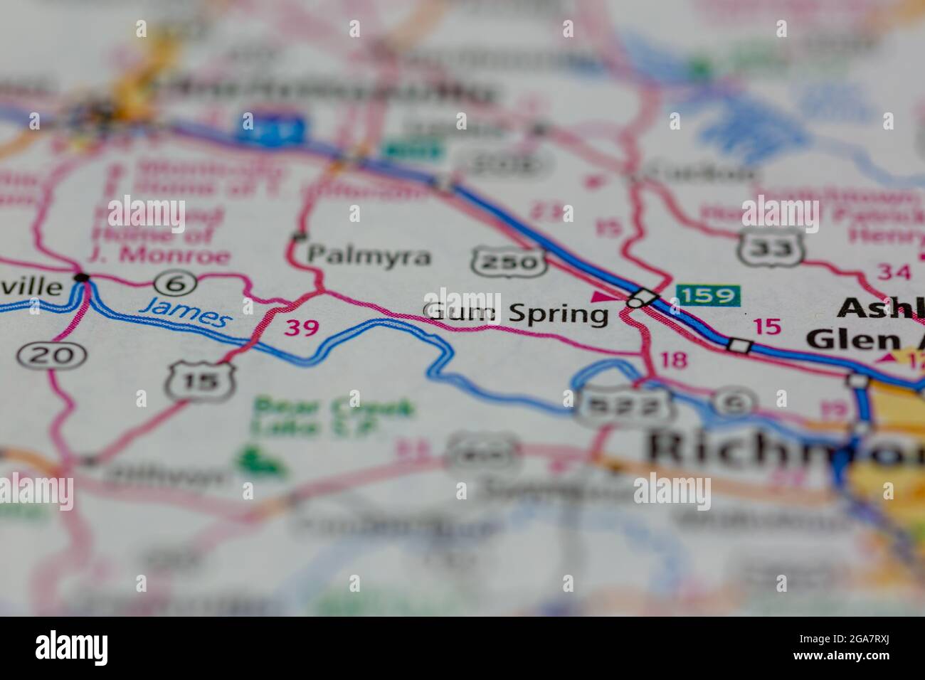 Map of gum spring hi-res stock photography and images - Alamy