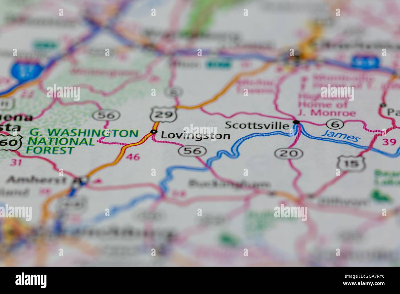 Map of lovingston hires stock photography and images Alamy