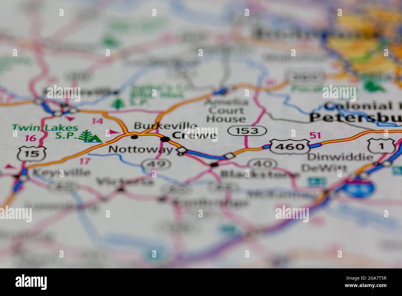 Crewe virginia on a map hires stock photography and images Alamy