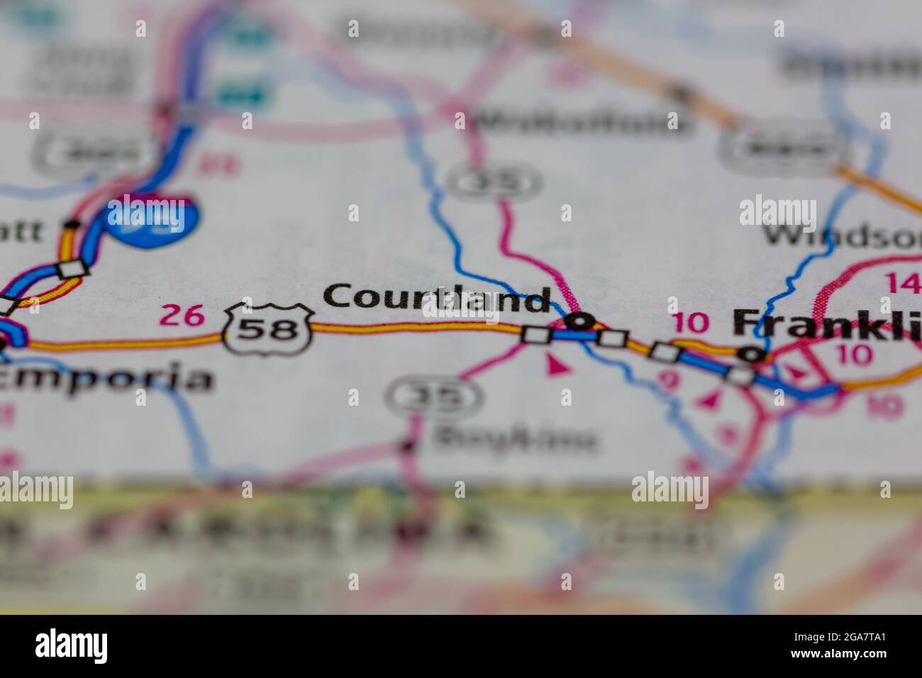 Courtland virginia on a map hires stock photography and images Alamy
