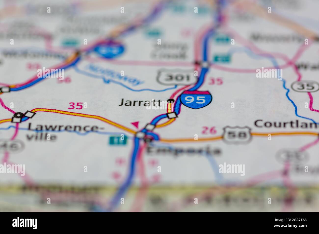 Jarratt virginia map hires stock photography and images Alamy