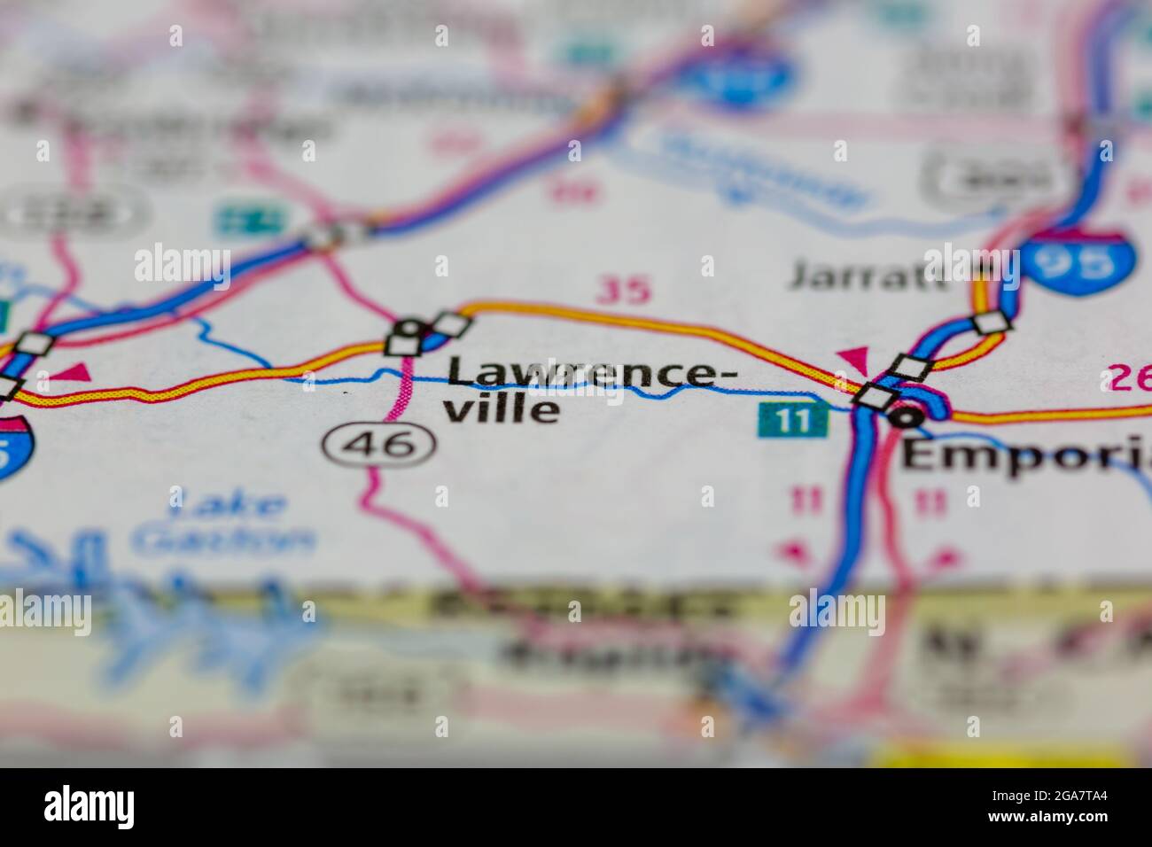 Lawrenceville virginia map hires stock photography and images Alamy
