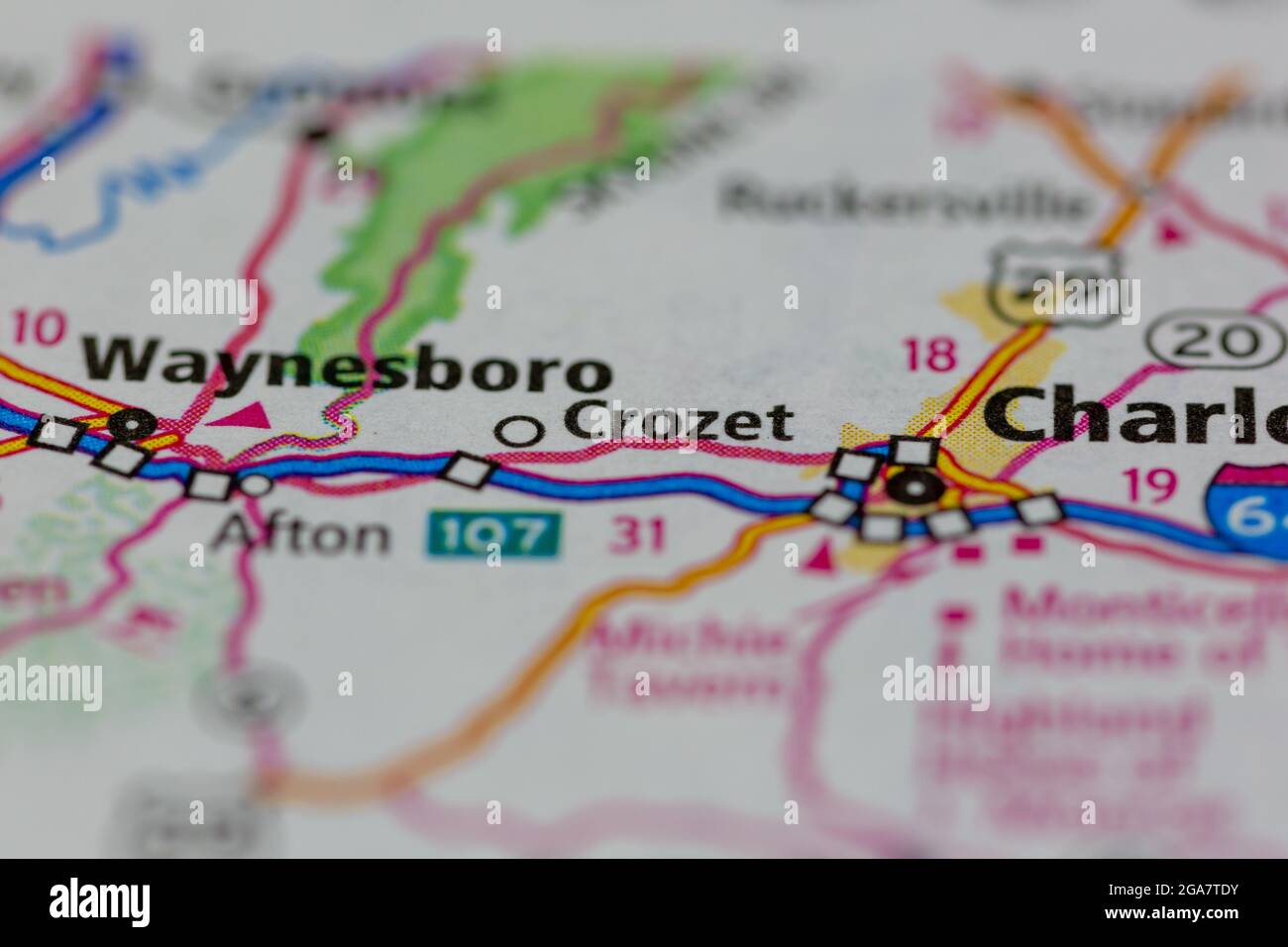 Map of crozet virginia hi-res stock photography and images - Alamy