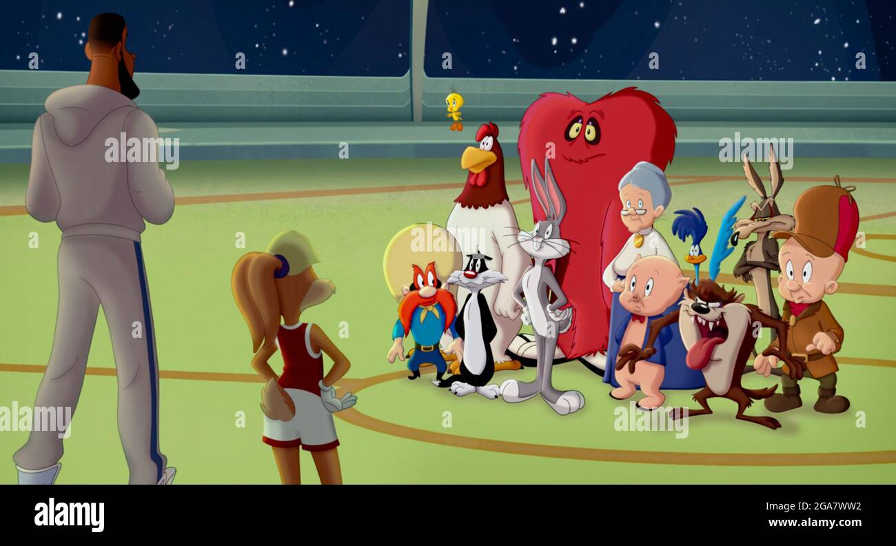 Download Cool Space Jam Lebron And Tunes Squad Cartoon Wallpaper