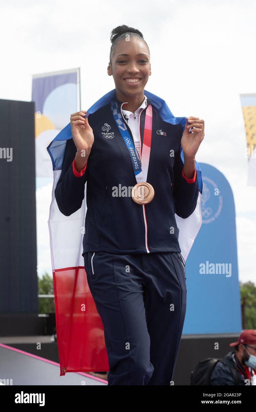 Paris, France. 29th July, 2021. Althea Laurin in the Fan Zone during