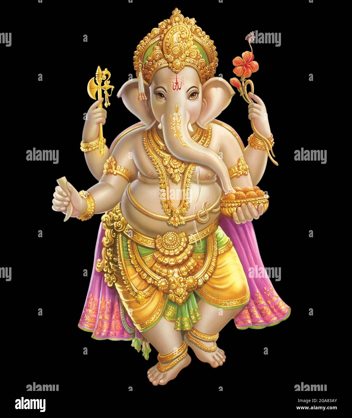 Indian God Ganesha, Indian Lord Ganesh, Indian Mythological Image of Ganesha  Stock Photo - Alamy, image size:1170x1390