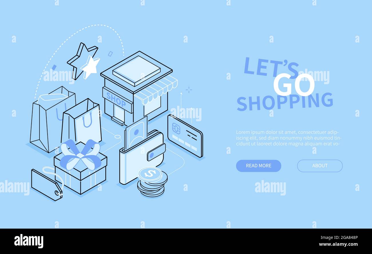 Lets Go Shopping Stock Vector Images Alamy