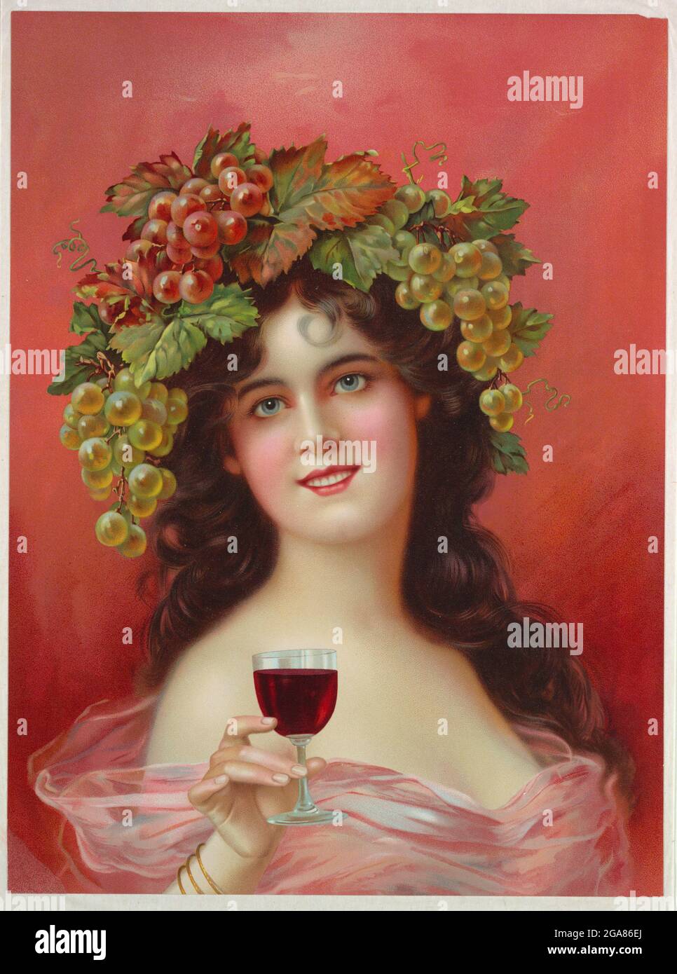 Advertising poster for red wine. Stock Photo