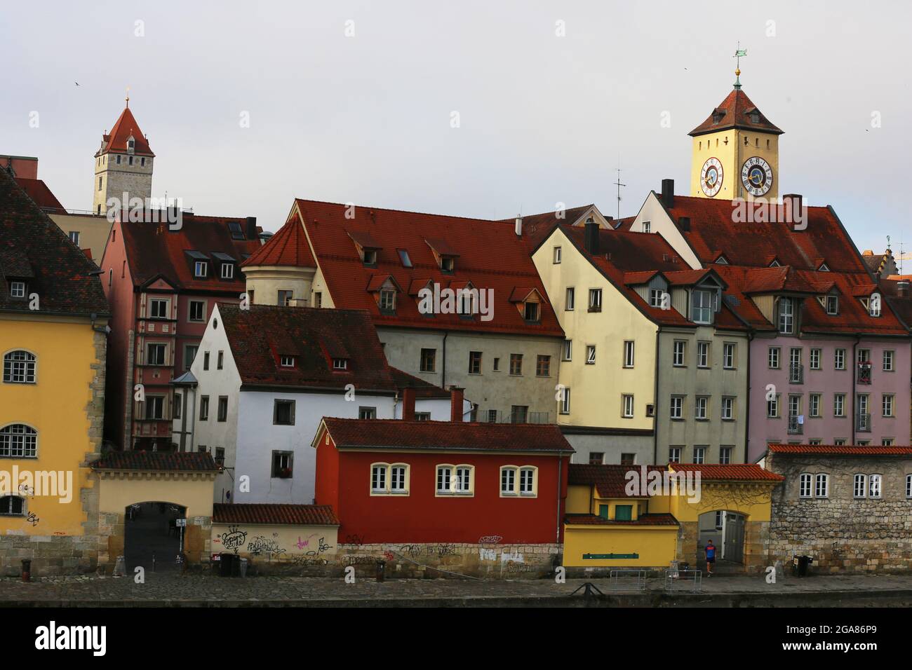 Regensburg, Altstadt, Mittelalterstadt oder Innenstadt in der Oberpfalz, Bayern, Deutschland Stock Photo