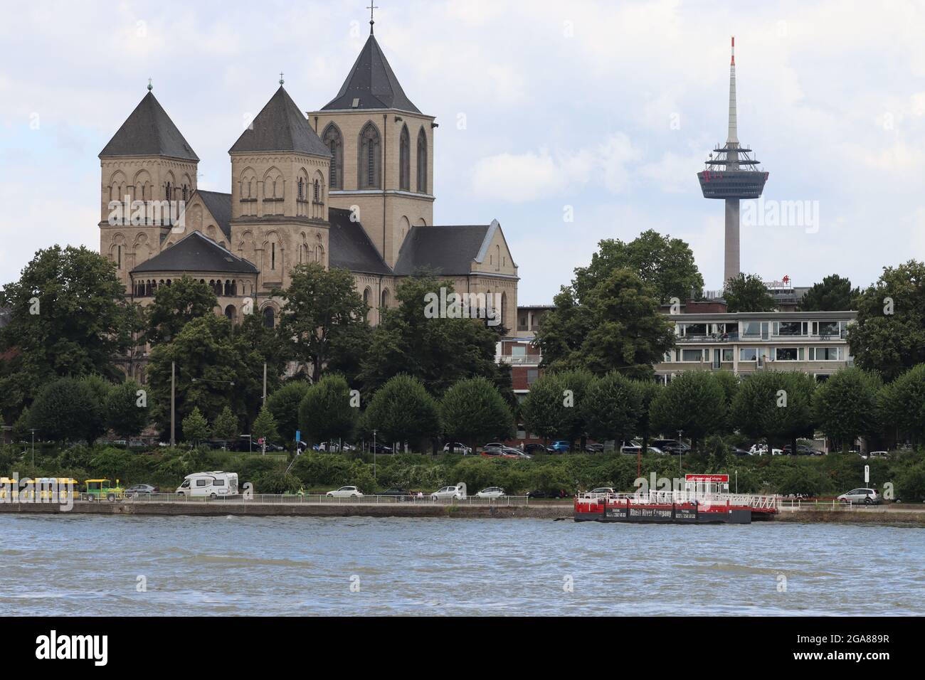 Cologne very Nice Rheinpark and views from the Cathedral Stock Photo