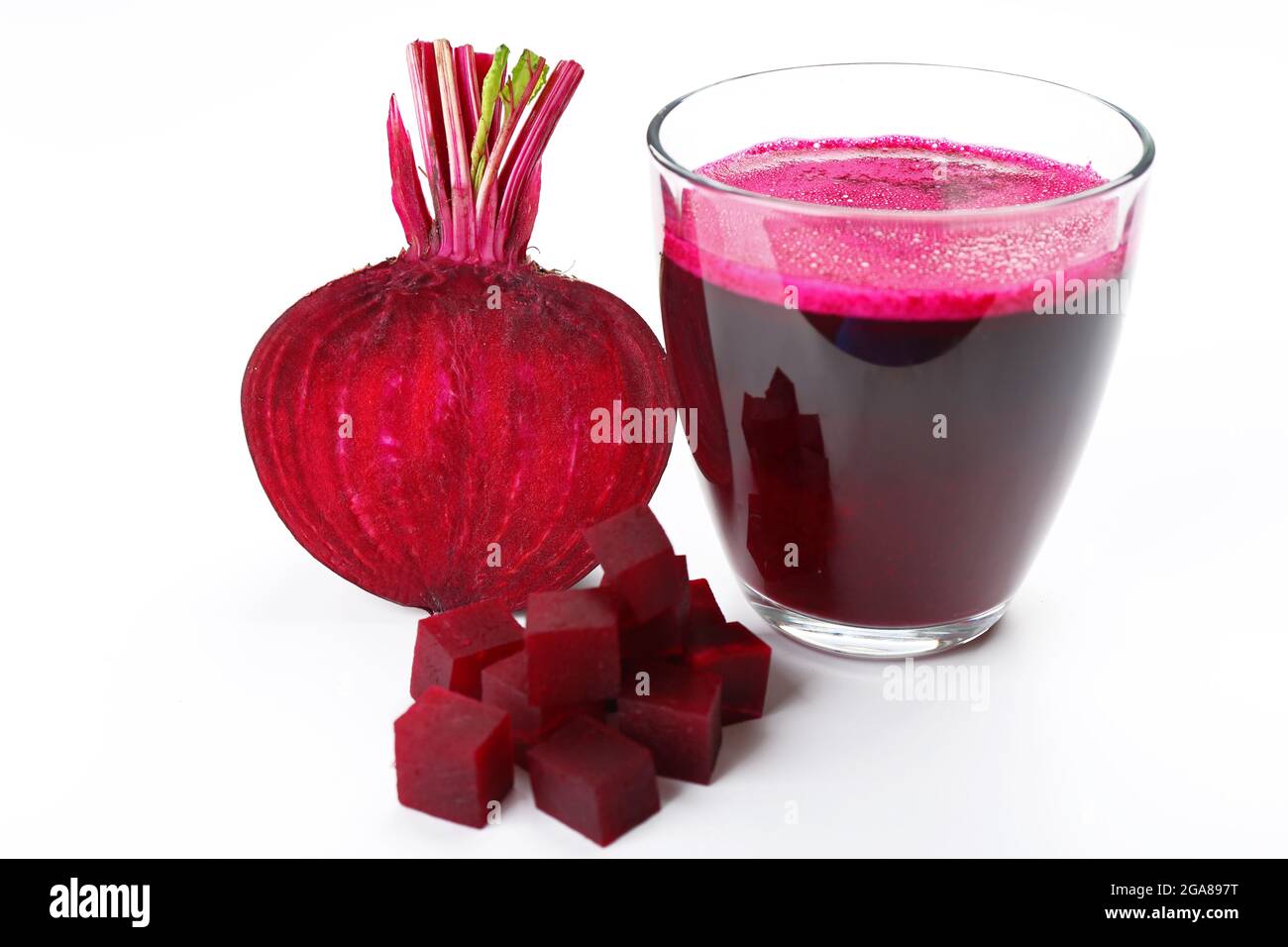 Fresh beet juice isolated on white Stock Photo Alamy