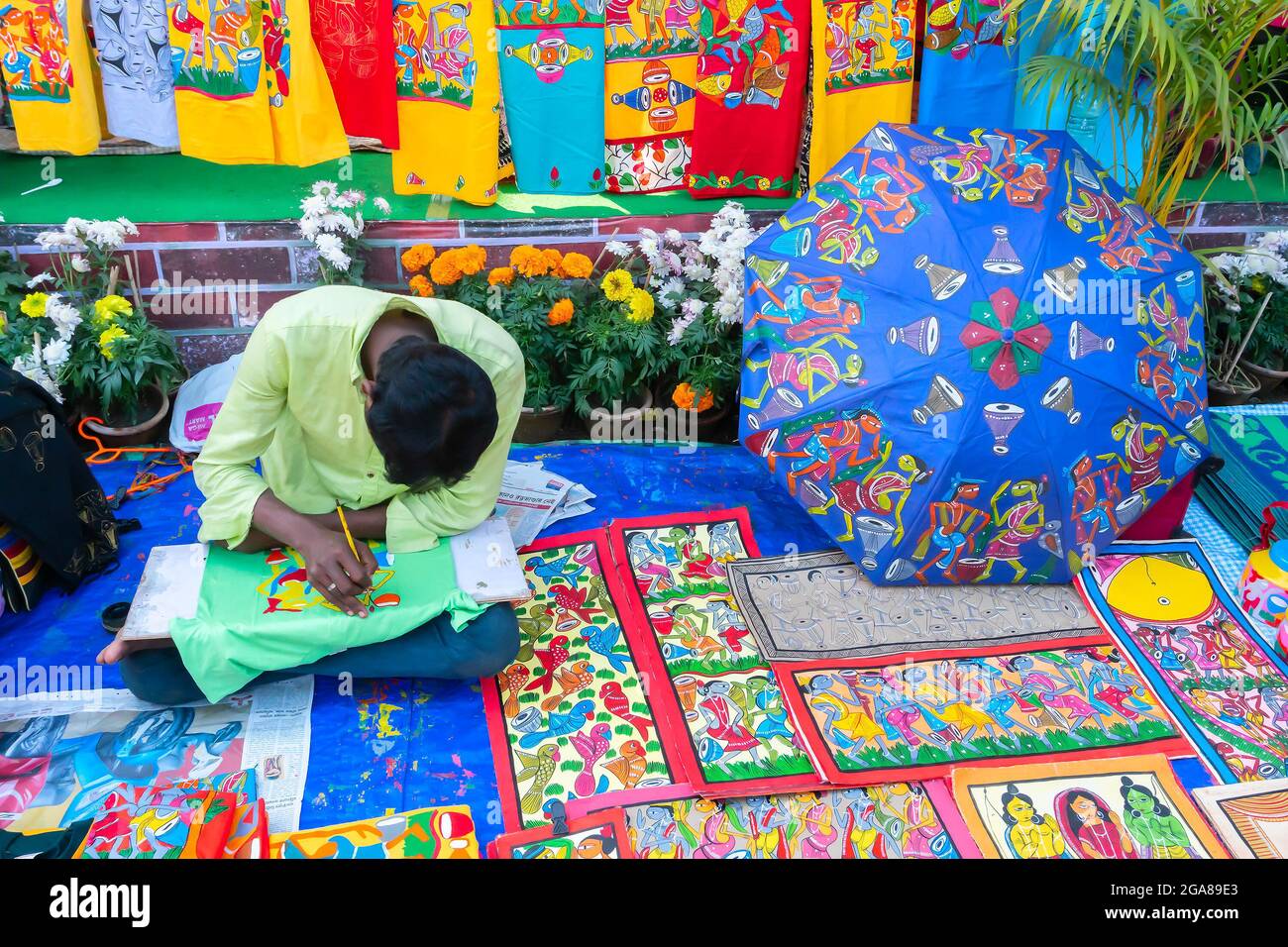 Kolkata, West Bengal, India 31st December 2018 Young Bengali artist