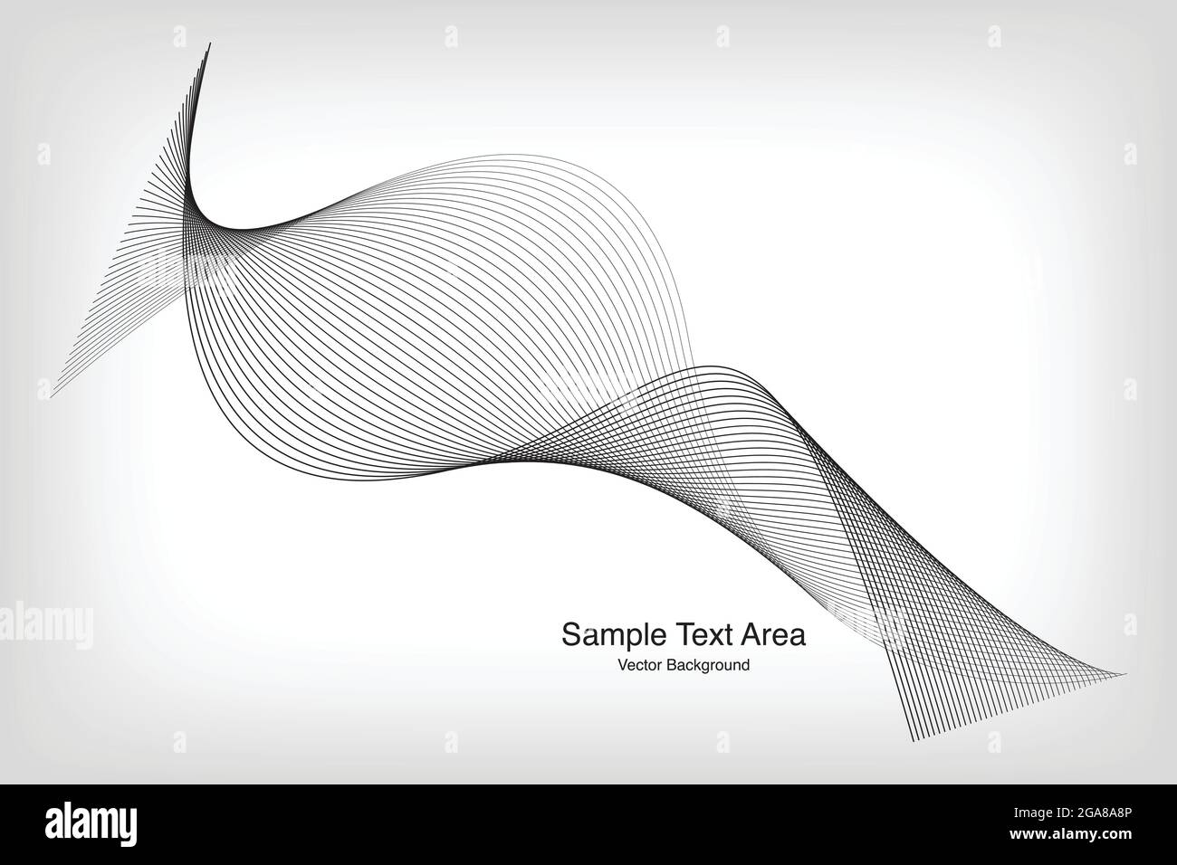 Abstract Modern Line, Wave Designed On Black Background With Sample ...
