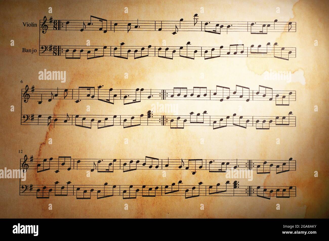 Music sheet background Stock Photo - Alamy