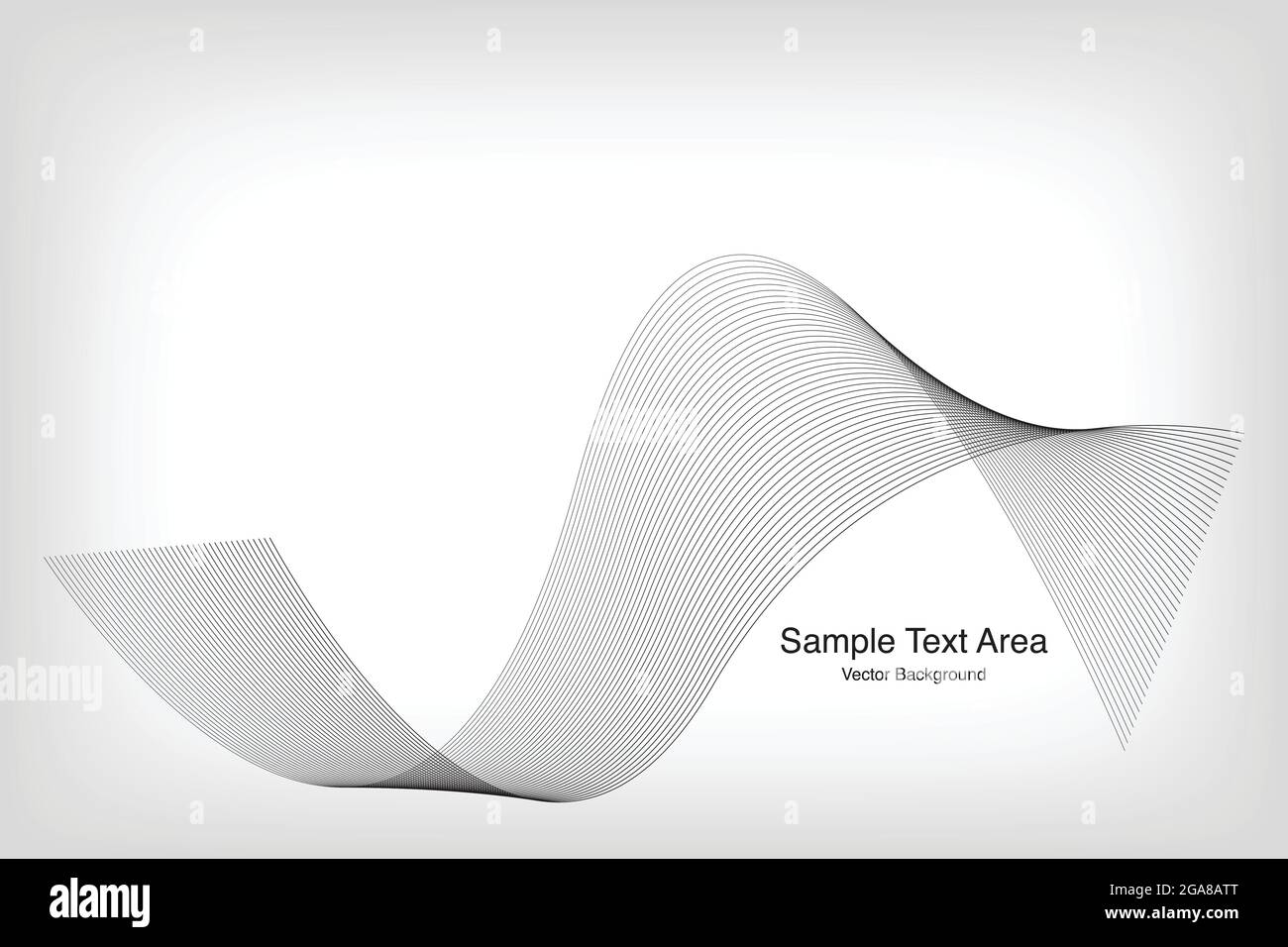 Abstract Modern Line, Wave Designed On Black Background With Sample ...