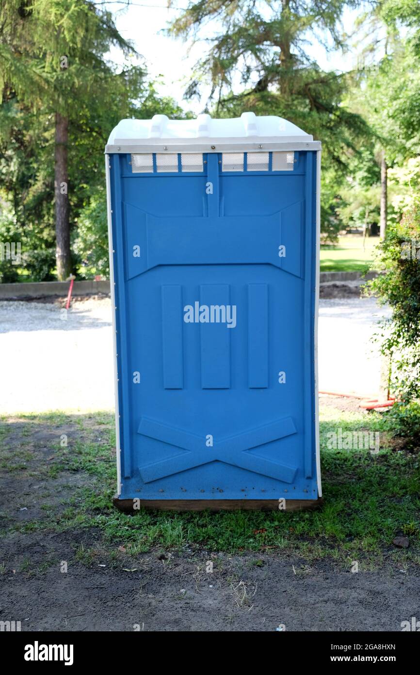Public toilet in park Stock Photo Alamy