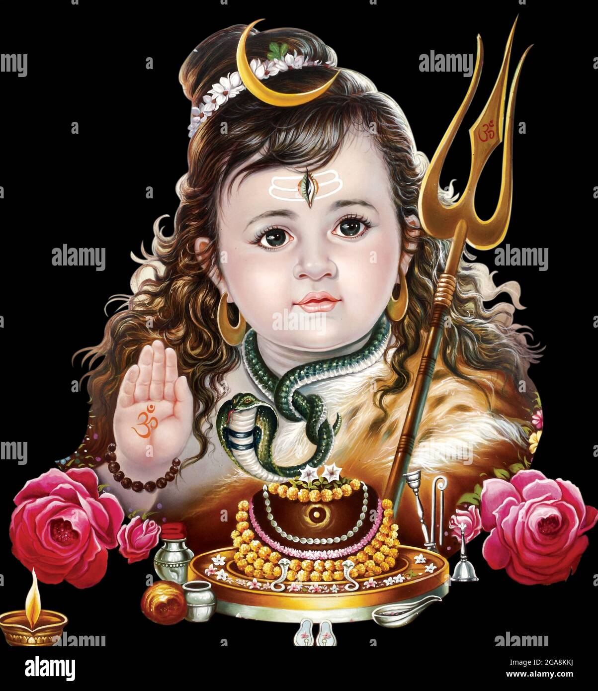 High-Resolution Hindu Mythology Picture of Lord Shiva Stock Photo ...
