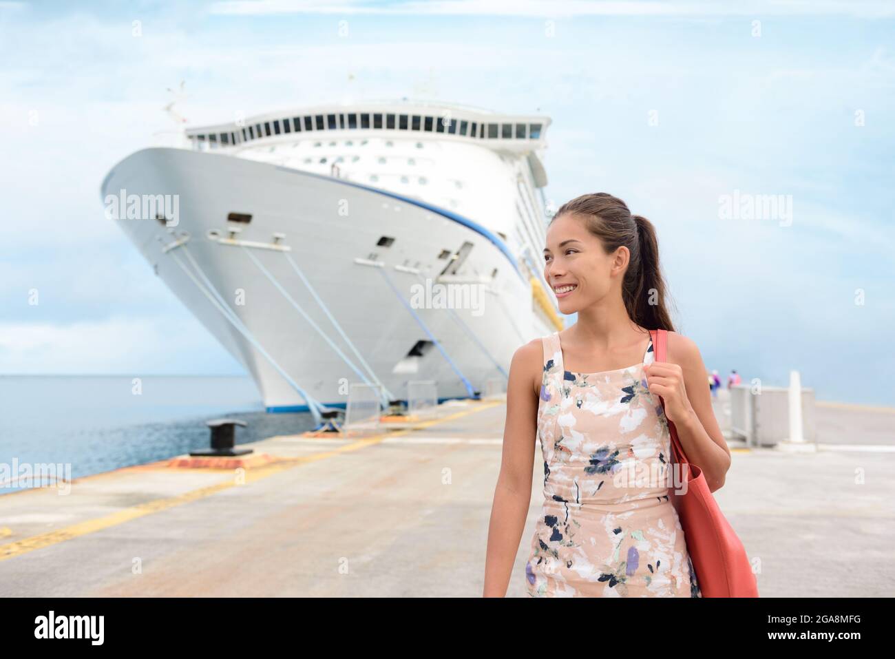 Female tourist traveling boat hi-res stock photography and images - Alamy