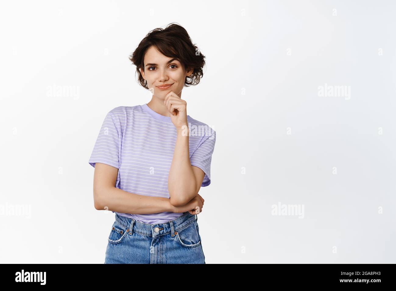 Smug woman hi-res stock photography and images - Alamy