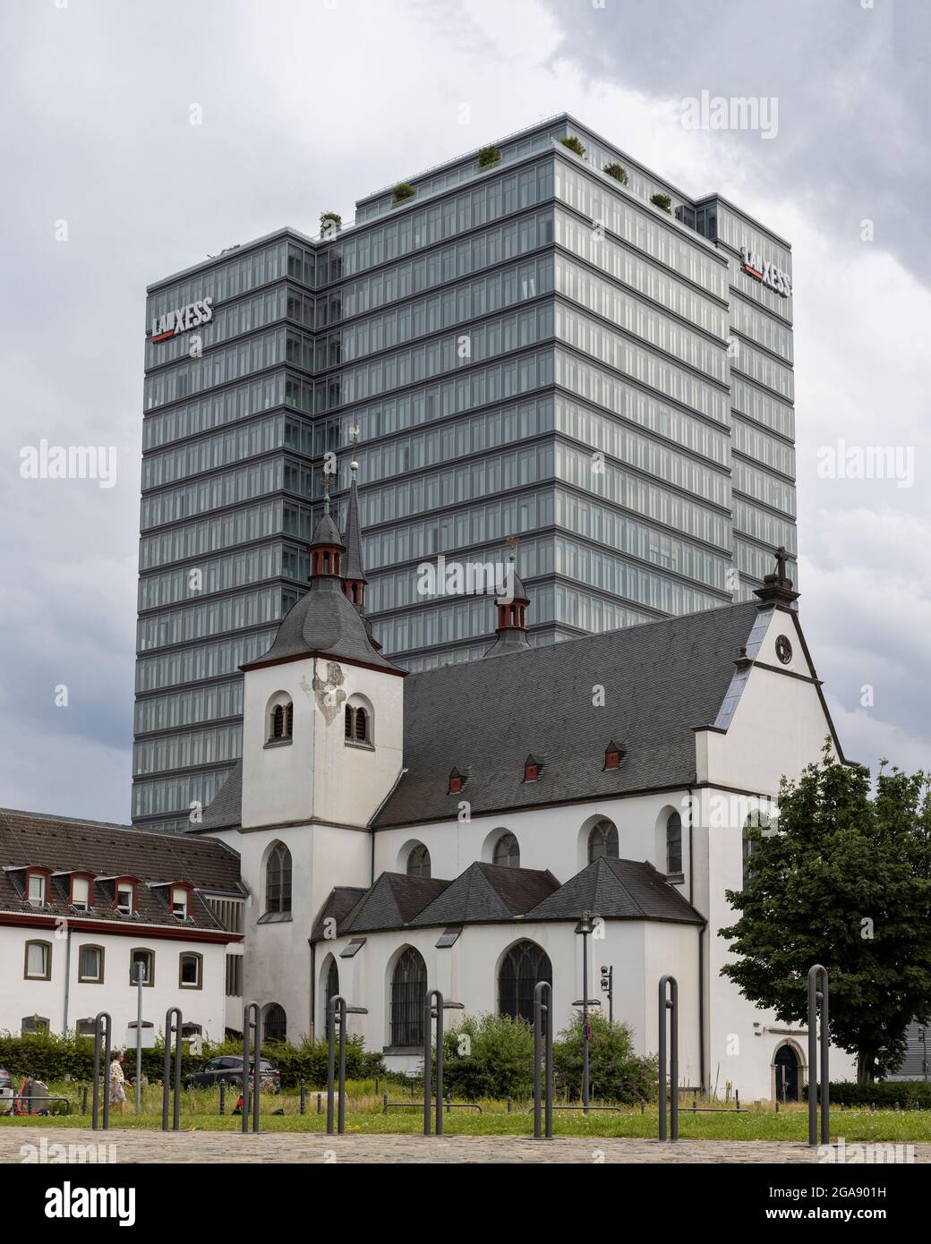 Modern architecture standing in middle of historical buildings in