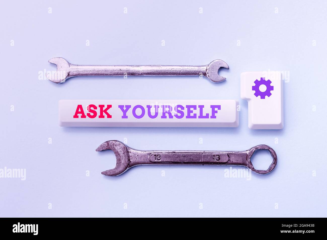 Inspiration showing sign Ask Yourself. Word Written on Thinking the