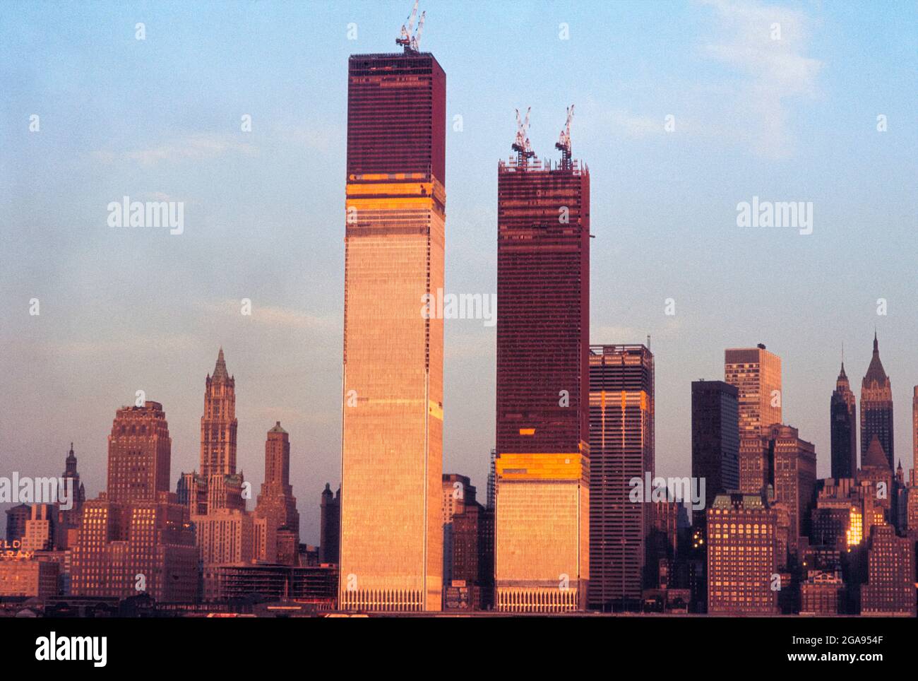 World Trade Center under Construction, New York City, New York, USA, Bernard Gotfryd, 1970 Stock Photo
