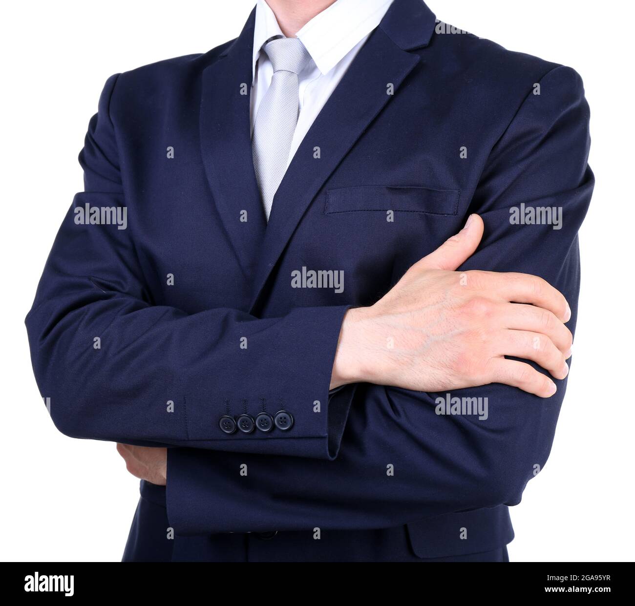 Elegant man in suit isolated on white Stock Photo - Alamy