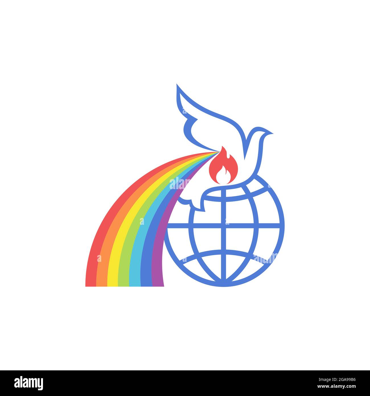 Biblical illustration. The earth, the dove, is the symbol of the spirit