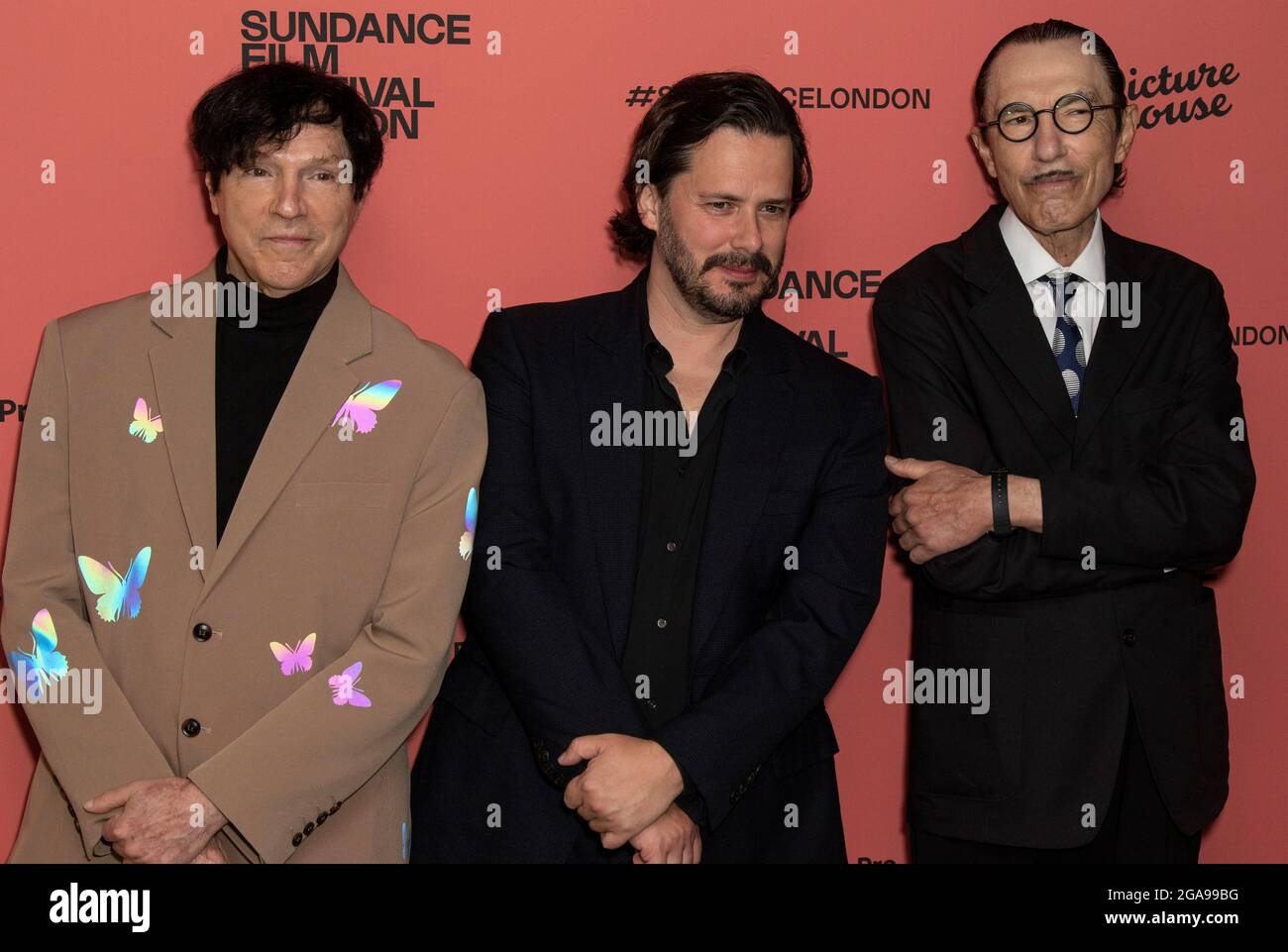 London, UK. 29th July, 2021. London, UK. Russel Mael, Edgar Wright and Ron Mael attend The Sparks Brothers Premiere at Sundance Festival 2021 at Picture house Central. 7th May 2021 Credit: Martin Evans/Alamy Live News Stock Photo