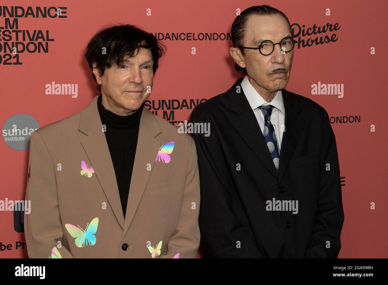 London, UK. 29th July, 2021. London, UK. Russel Mael and Ron Mael attend The Sparks Brothers Premiere at Sundance Festival 2021 at Picture house Central. 7th May 2021 Credit: Martin Evans/Alamy Live News Stock Photo