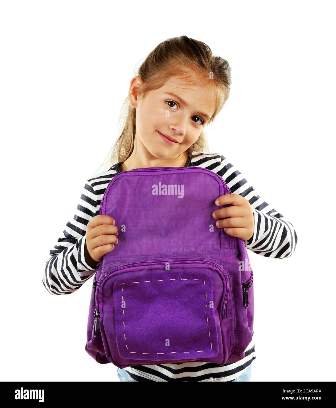 kid holding backpack