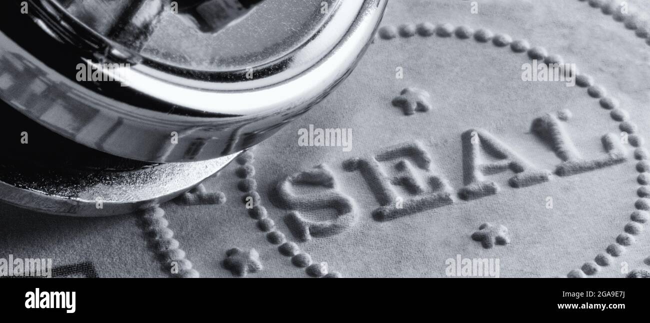 Anti-forgery Seal: Official Notary or Corporate Original Document with ...