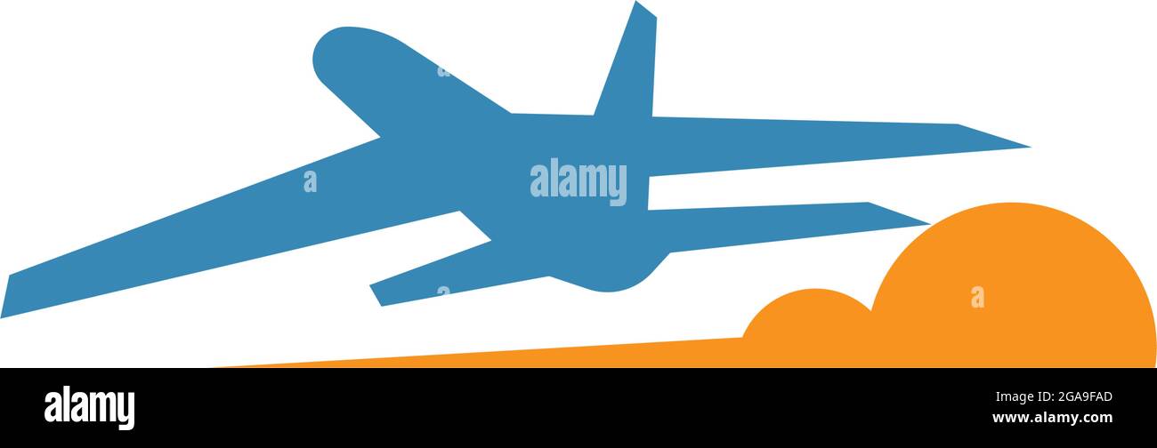 Plane icon logo design template vector illustration Stock Vector