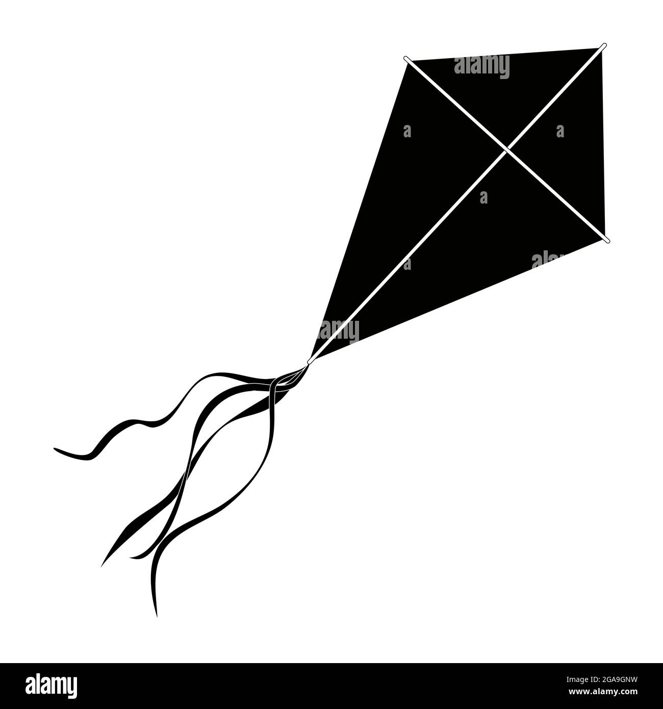 Flying Kite silhouette vector sign, Isolated on White Background,Symbol,  logo illustration Stock Photo - Alamy