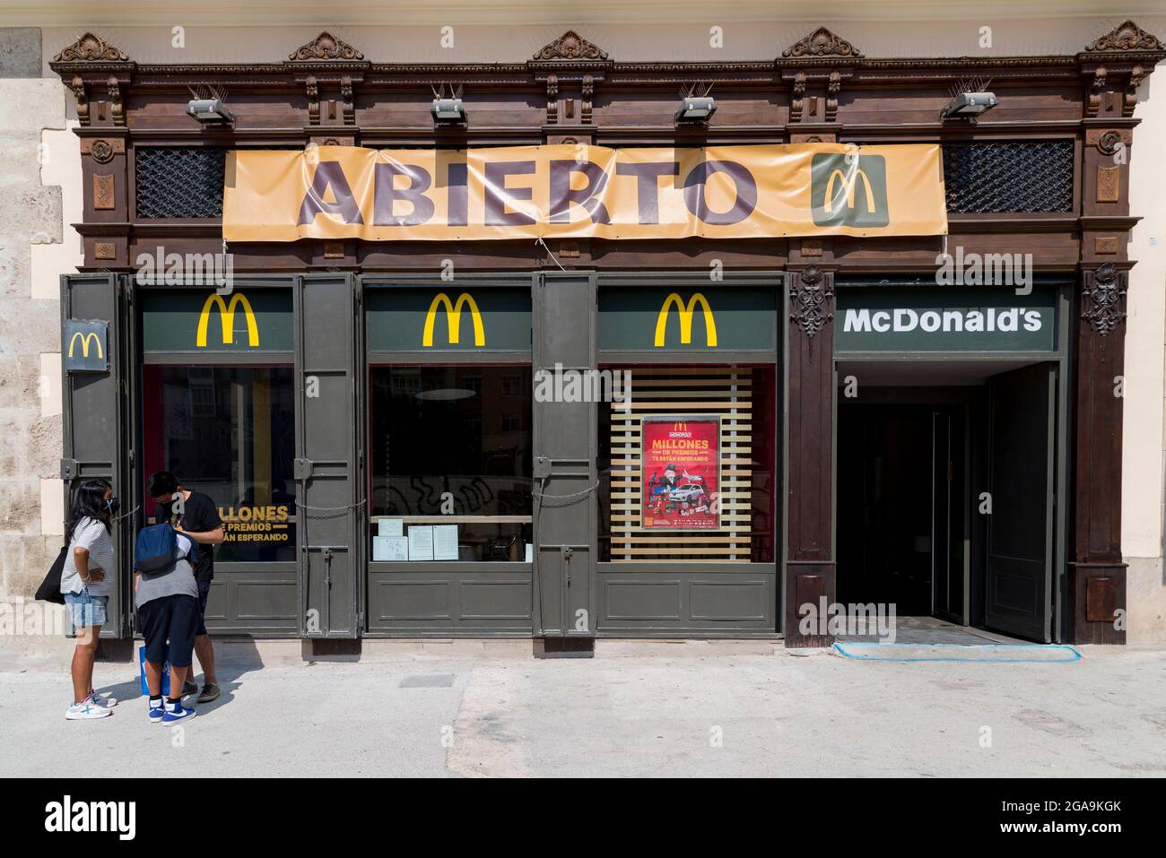 Valencia, Spain. 29th July, 2021. People seen at McDonalds fast food ...