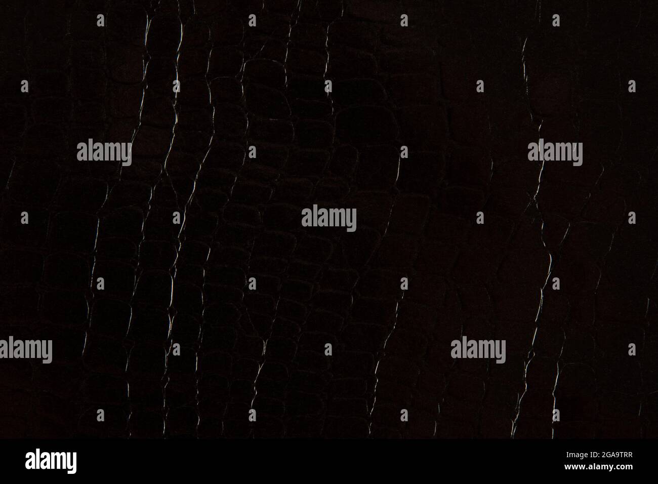 Background with black leather texture. Copy space Stock Photo
